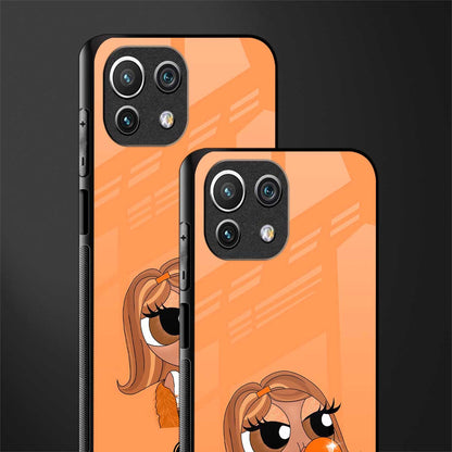orange tote powerpuff girl glass case for mi 11 lite image-2