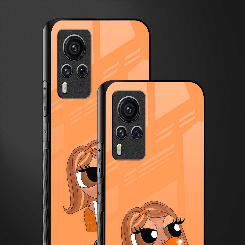 orange tote powerpuff girl glass case for vivo x60 pro image-2