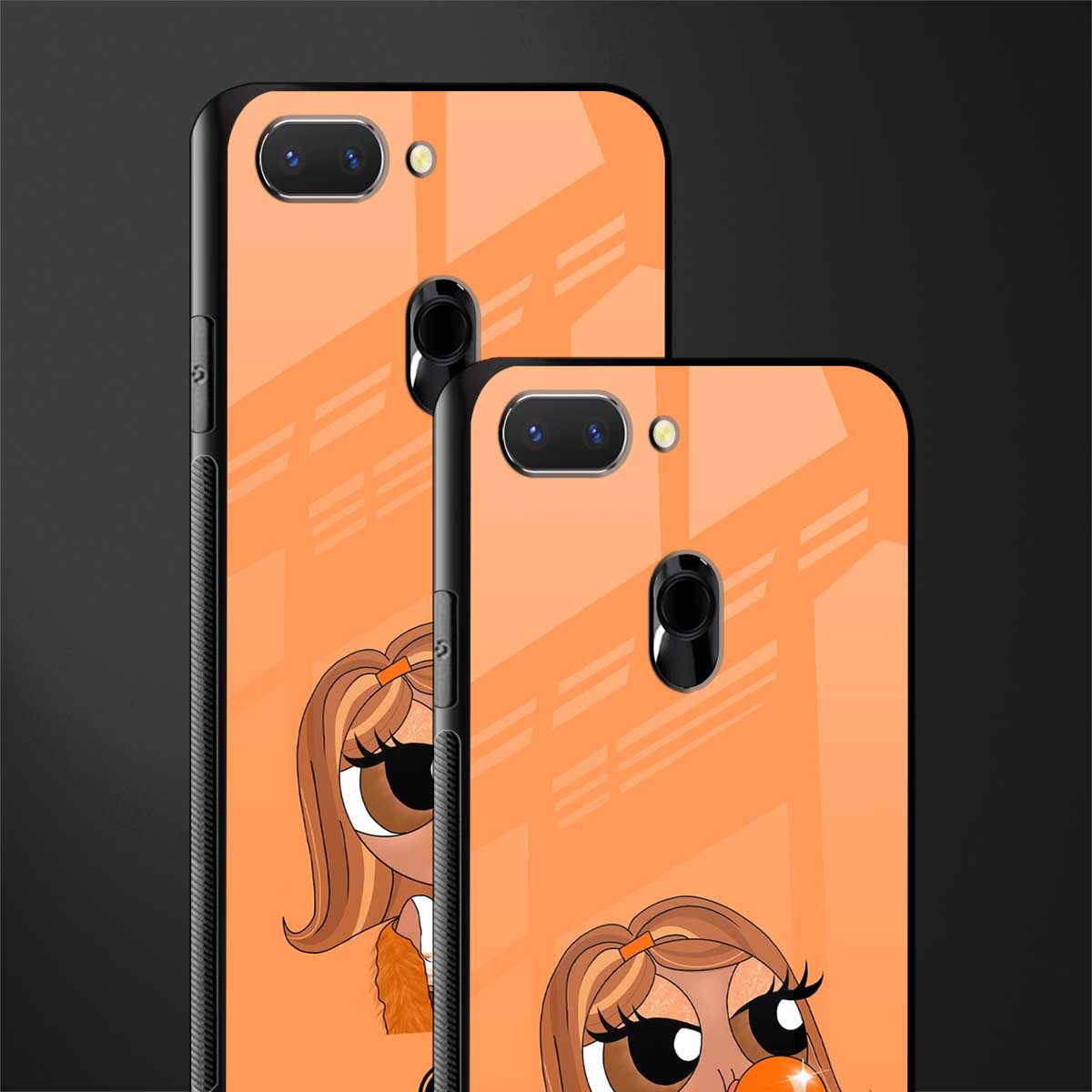 orange tote powerpuff girl glass case for oppo a5 image-2