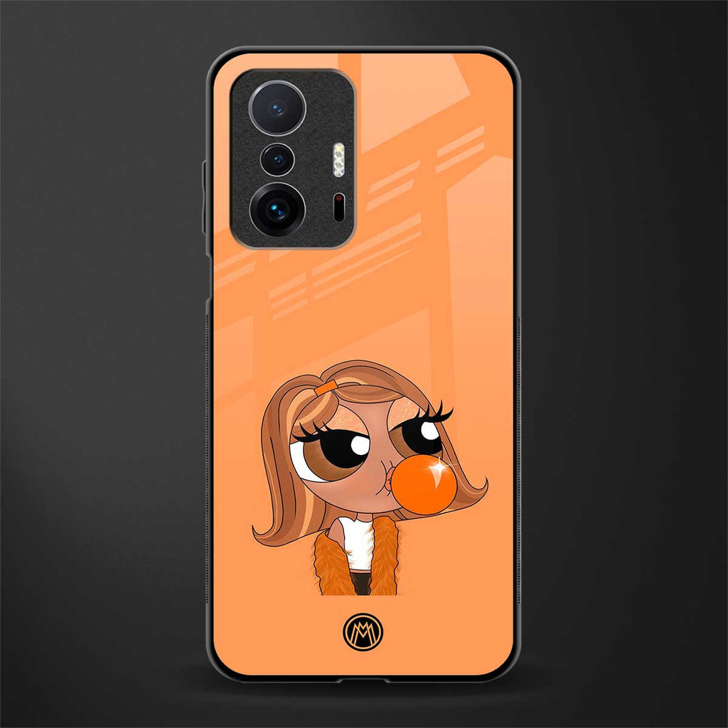 orange tote powerpuff girl glass case for mi 11t pro 5g image