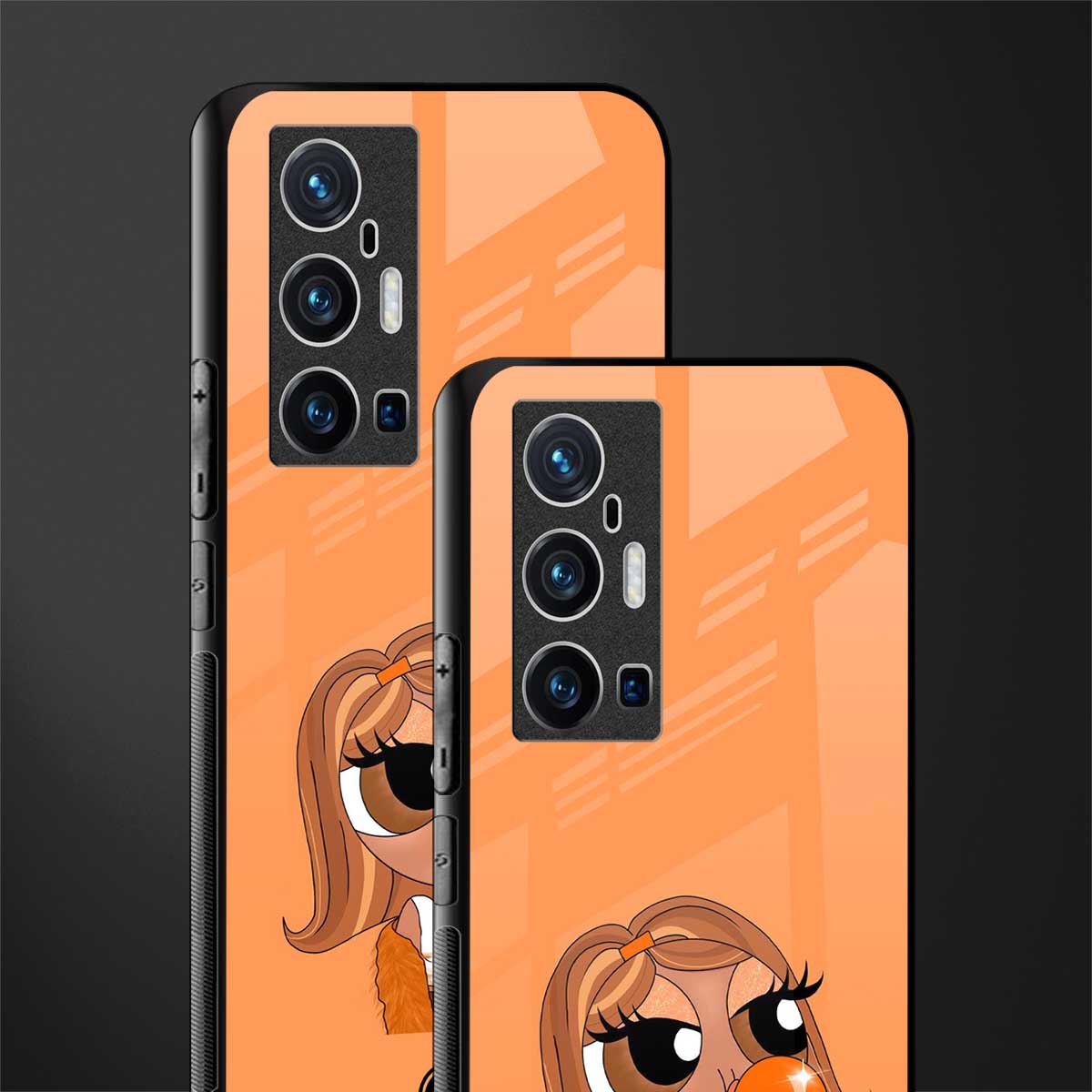 orange tote powerpuff girl glass case for vivo x70 pro plus image-2