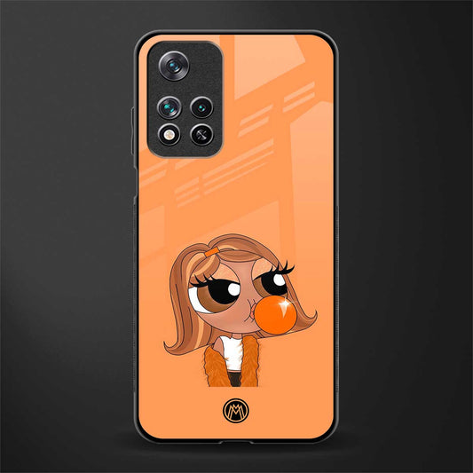 orange tote powerpuff girl glass case for poco m4 pro 5g image