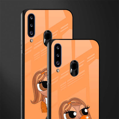 orange tote powerpuff girl glass case for samsung galaxy a20s image-2