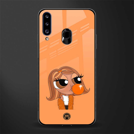 orange tote powerpuff girl glass case for samsung galaxy a20s image