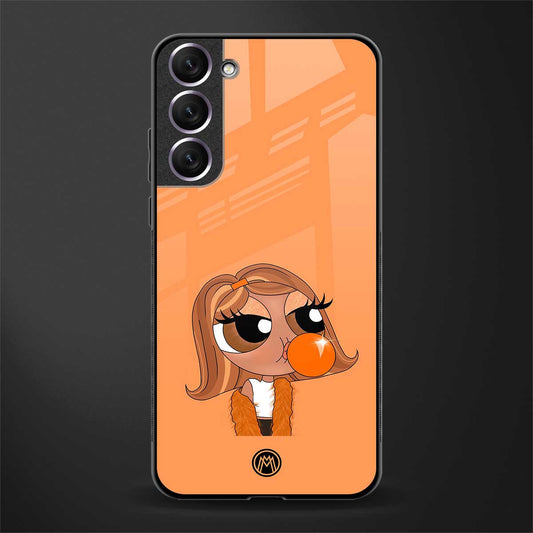 orange tote powerpuff girl glass case for samsung galaxy s22 5g image