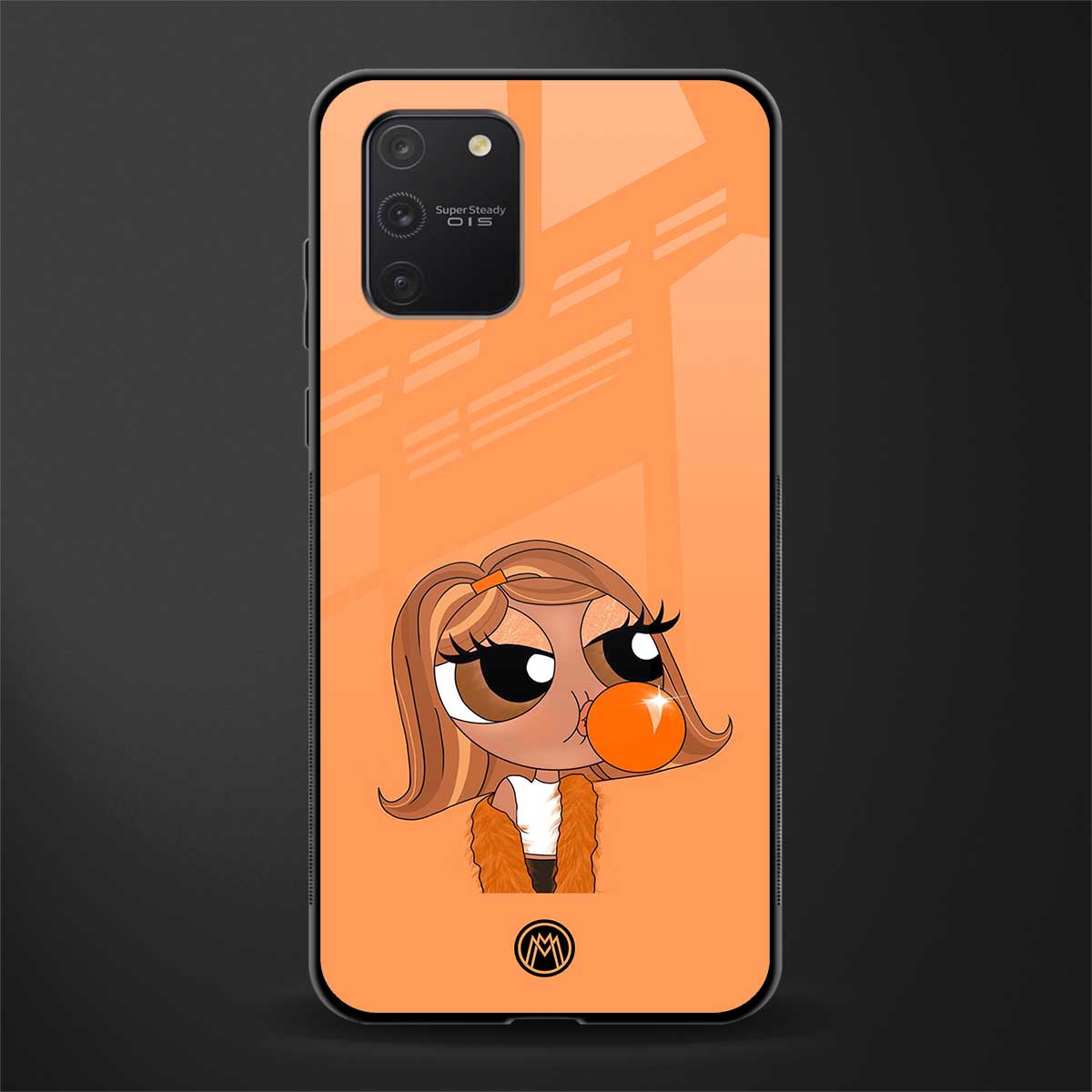 orange tote powerpuff girl glass case for samsung galaxy a91 image