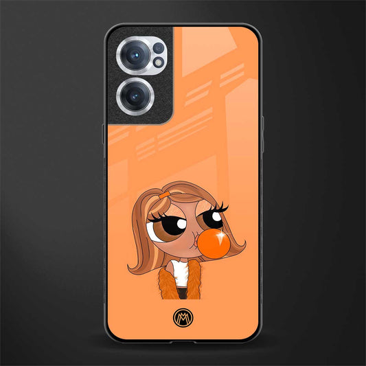 orange tote powerpuff girl glass case for oneplus nord ce 2 5g image