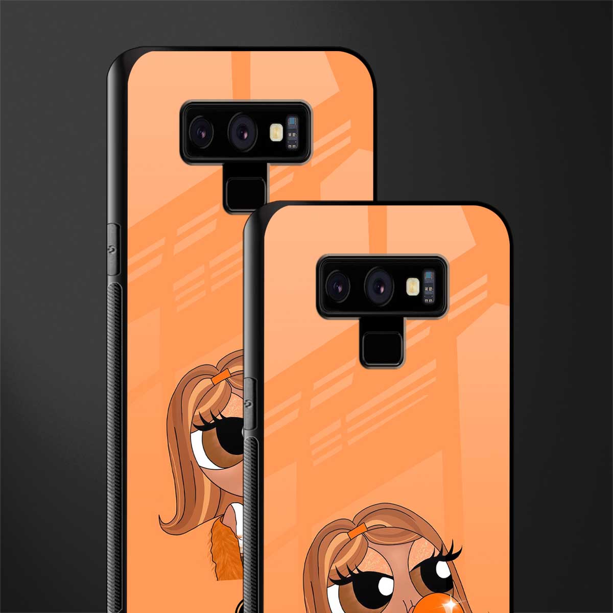 orange tote powerpuff girl glass case for samsung galaxy note 9 image-2