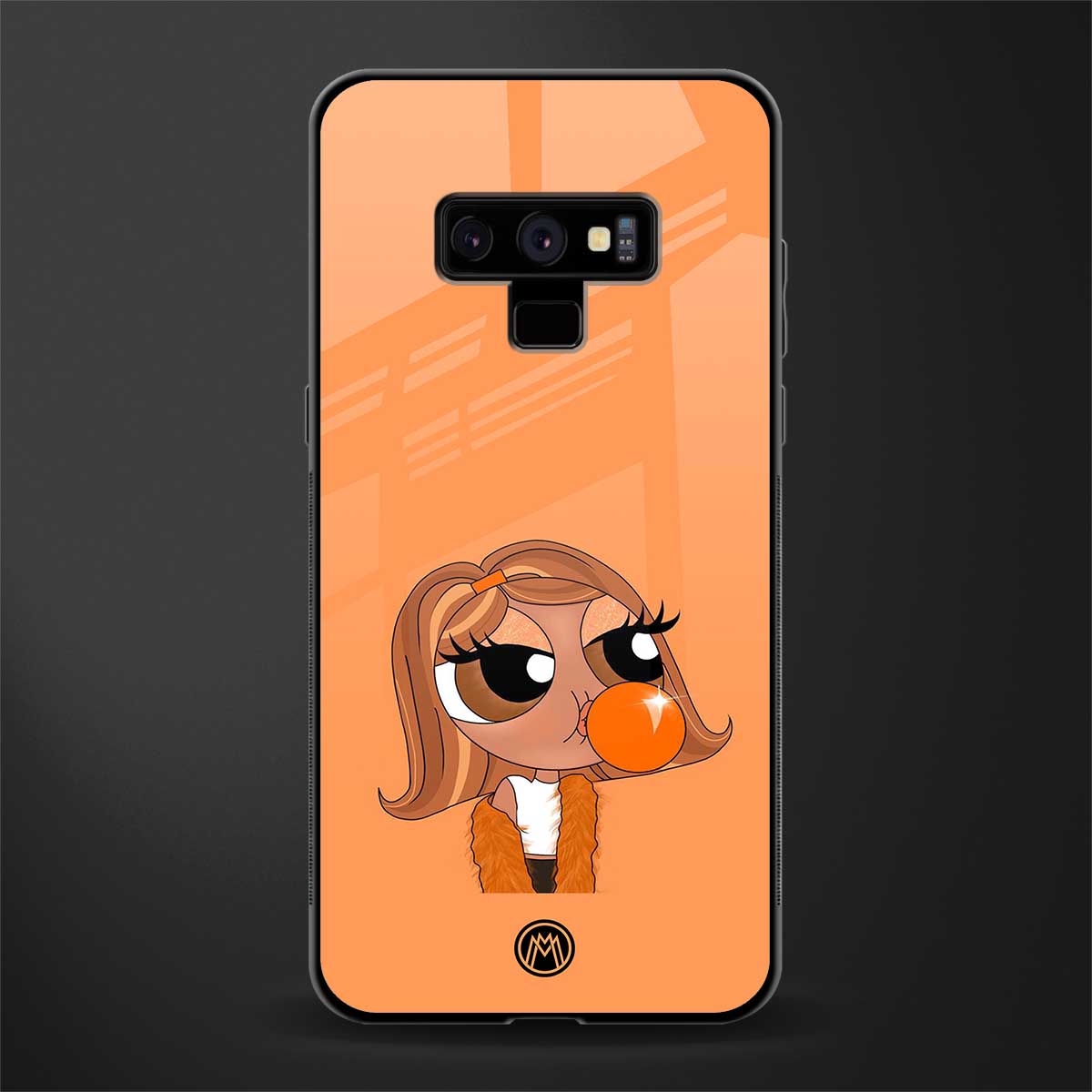 orange tote powerpuff girl glass case for samsung galaxy note 9 image