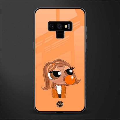 orange tote powerpuff girl glass case for samsung galaxy note 9 image