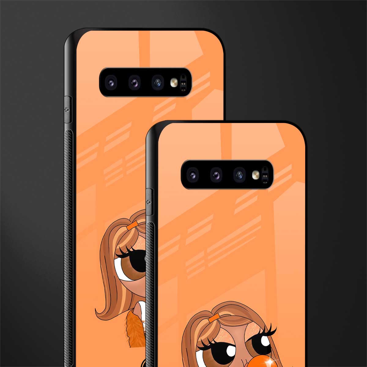 orange tote powerpuff girl glass case for samsung galaxy s10 image-2