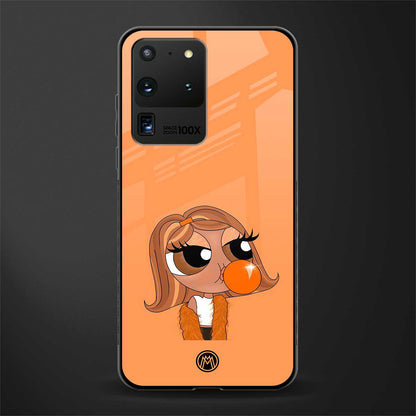 orange tote powerpuff girl glass case for samsung galaxy s20 ultra image