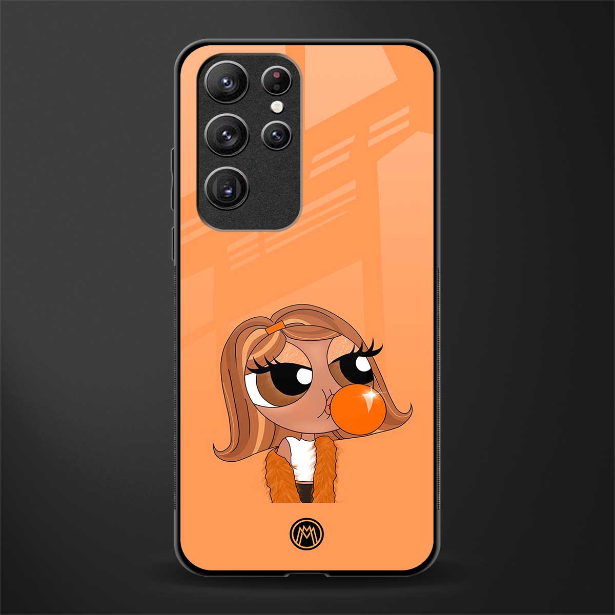 orange tote powerpuff girl glass case for samsung galaxy s21 ultra image