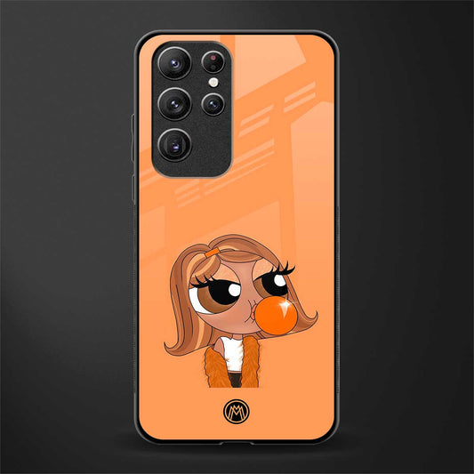 orange tote powerpuff girl glass case for samsung galaxy s21 ultra image