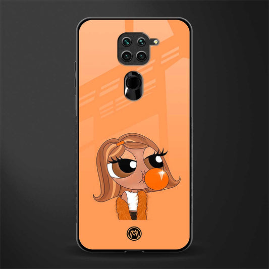 orange tote powerpuff girl glass case for redmi note 9 image