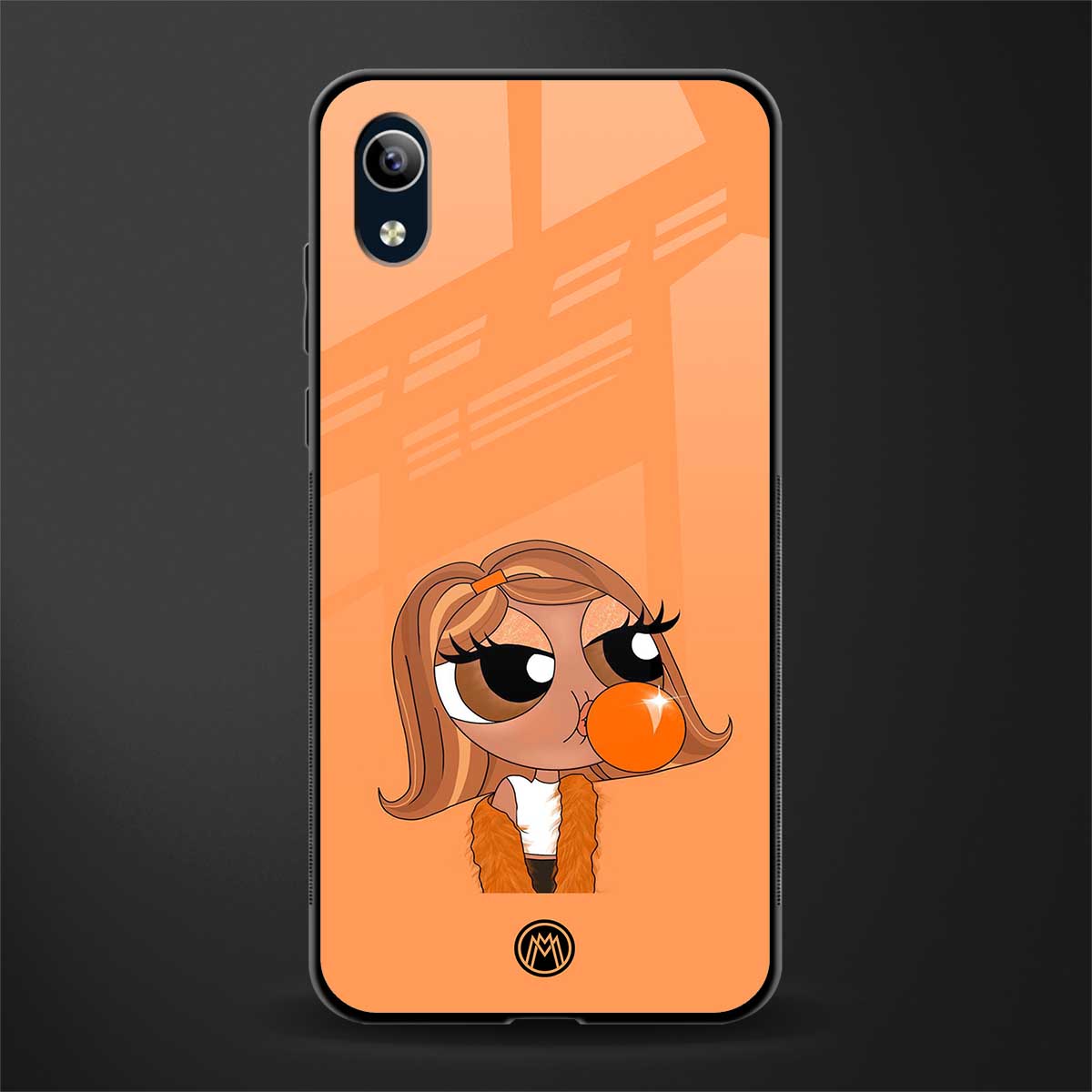 orange tote powerpuff girl glass case for vivo y91i image