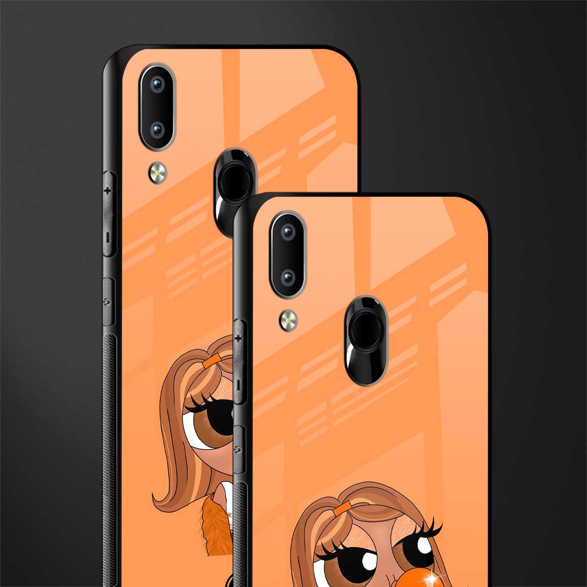 orange tote powerpuff girl glass case for vivo y91 image-2