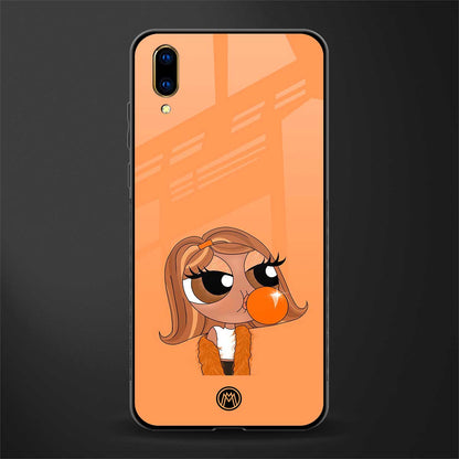 orange tote powerpuff girl glass case for vivo v11 pro image