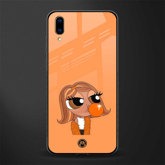 orange tote powerpuff girl glass case for vivo v11 pro image