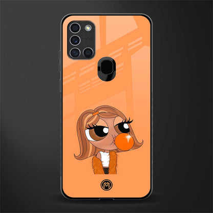orange tote powerpuff girl glass case for samsung galaxy a21s image