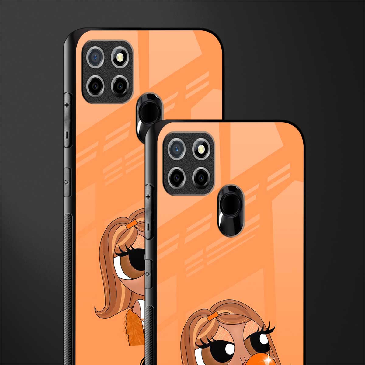orange tote powerpuff girl glass case for realme narzo 30a image-2