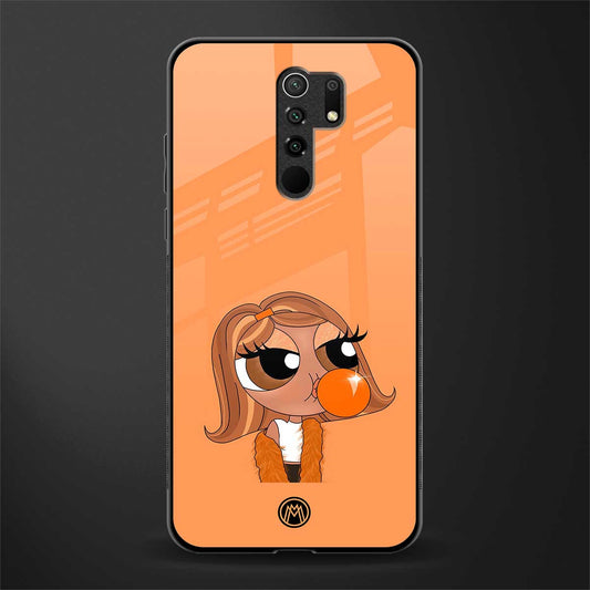 orange tote powerpuff girl glass case for redmi 9 prime image