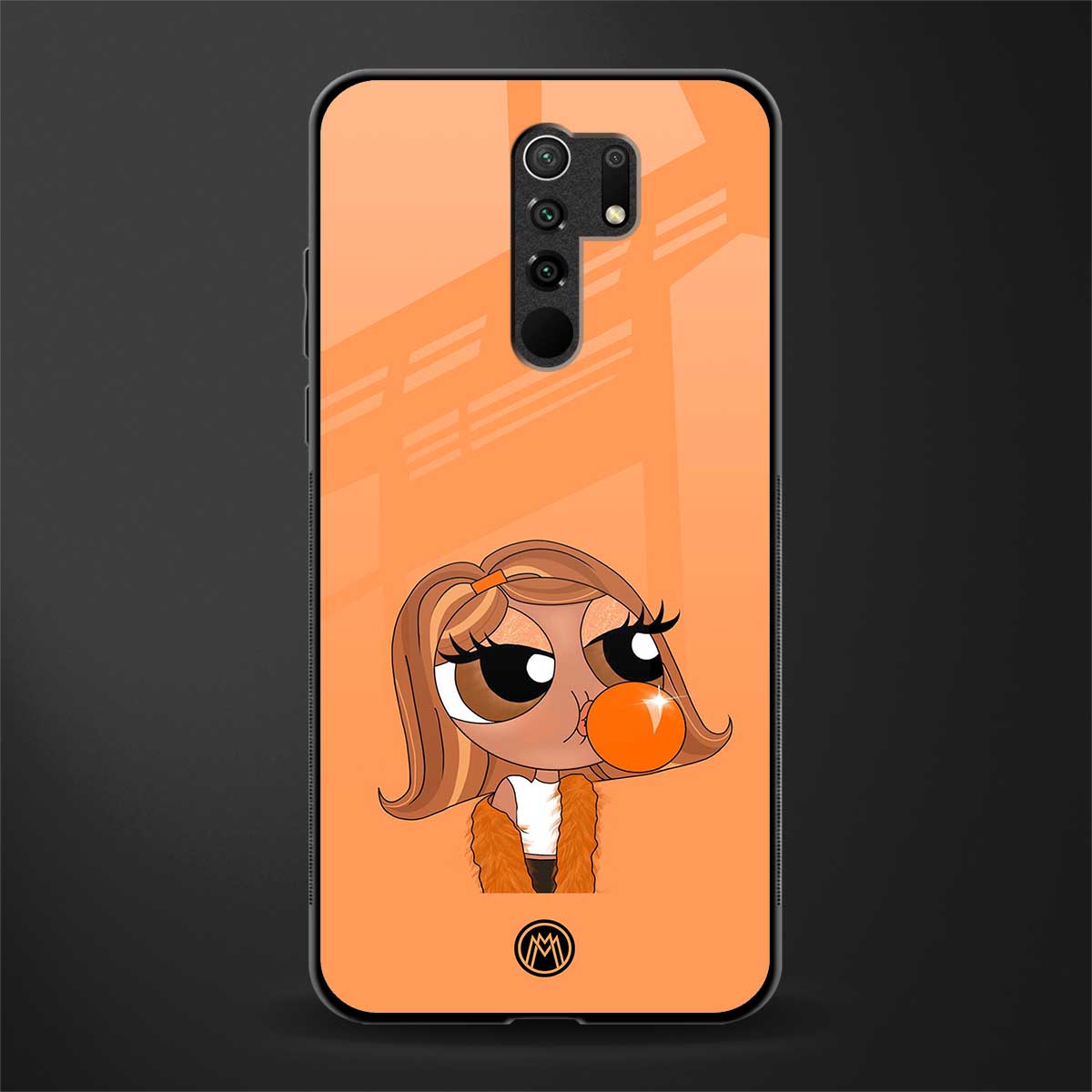 orange tote powerpuff girl glass case for poco m2 image