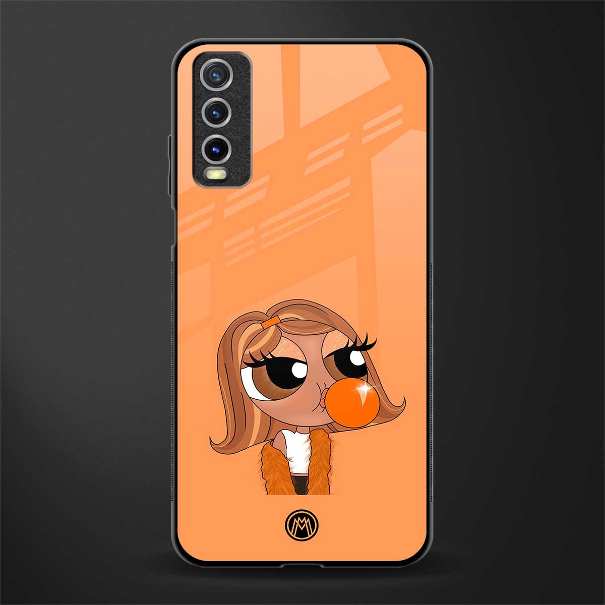 orange tote powerpuff girl glass case for vivo y20i vivo y20t image