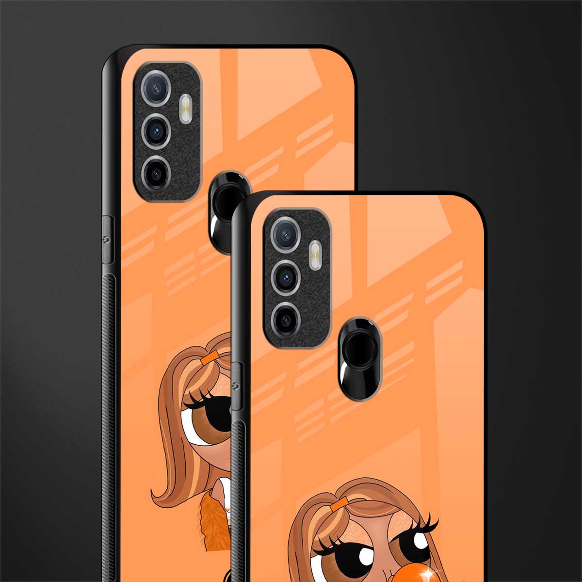 orange tote powerpuff girl glass case for oppo a53 image-2