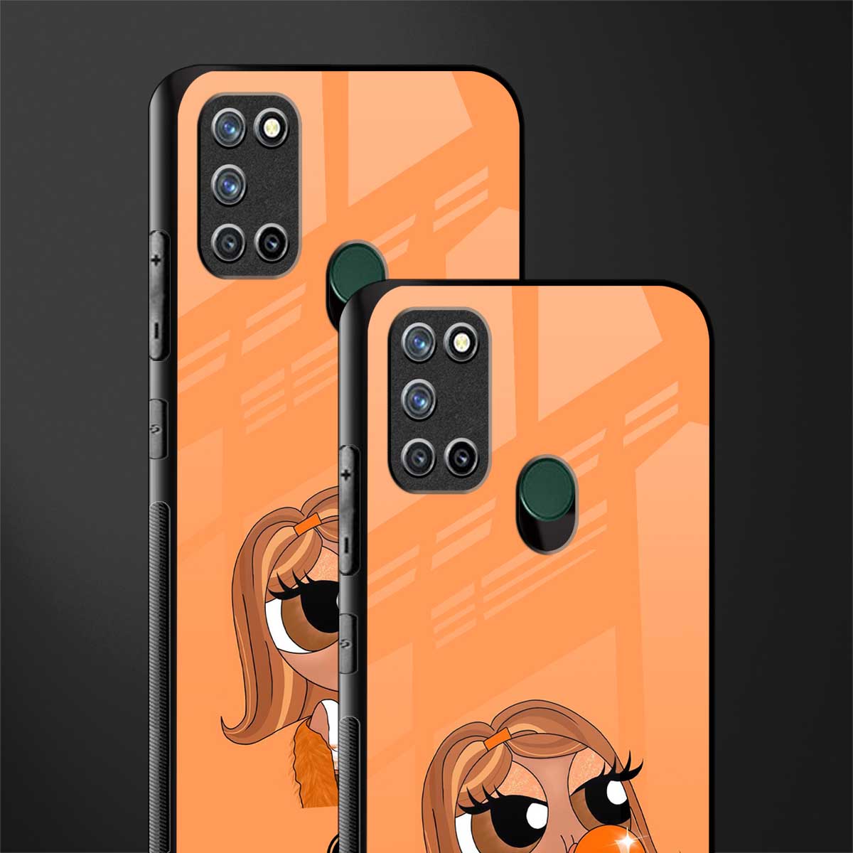 orange tote powerpuff girl glass case for realme 7i image-2