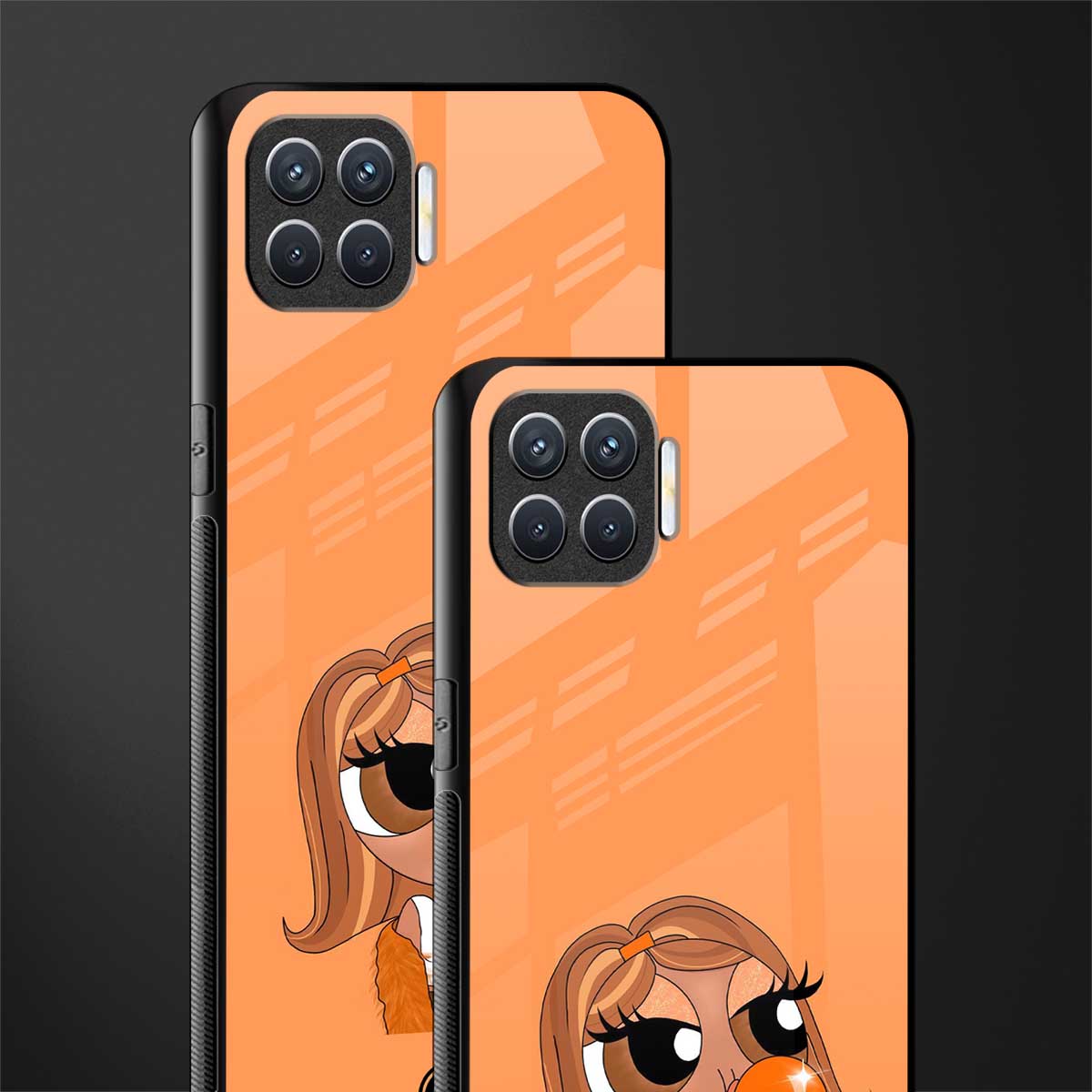 orange tote powerpuff girl glass case for oppo f17 pro image-2
