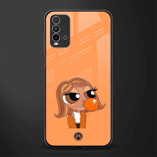 orange tote powerpuff girl glass case for redmi 9 power image