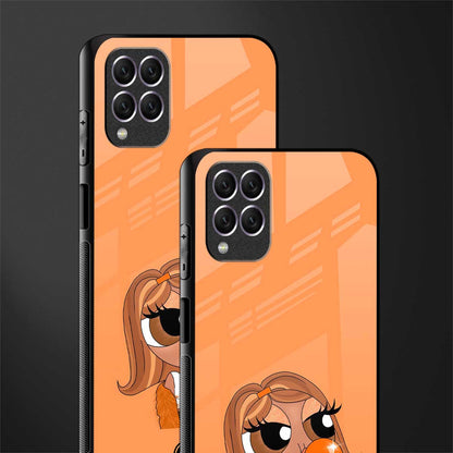 orange tote powerpuff girl glass case for samsung galaxy f62 image-2