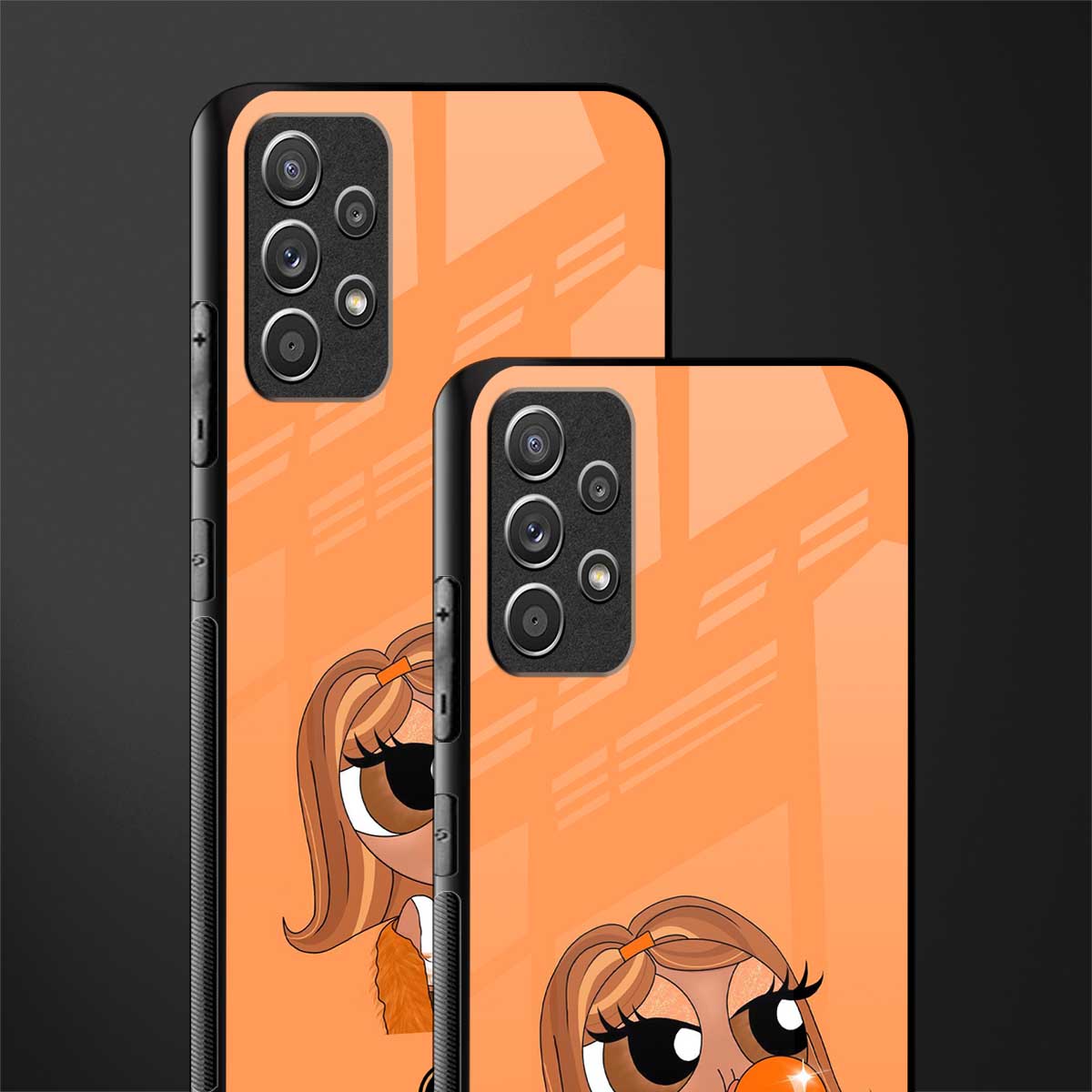 orange tote powerpuff girl glass case for samsung galaxy a52 image-2