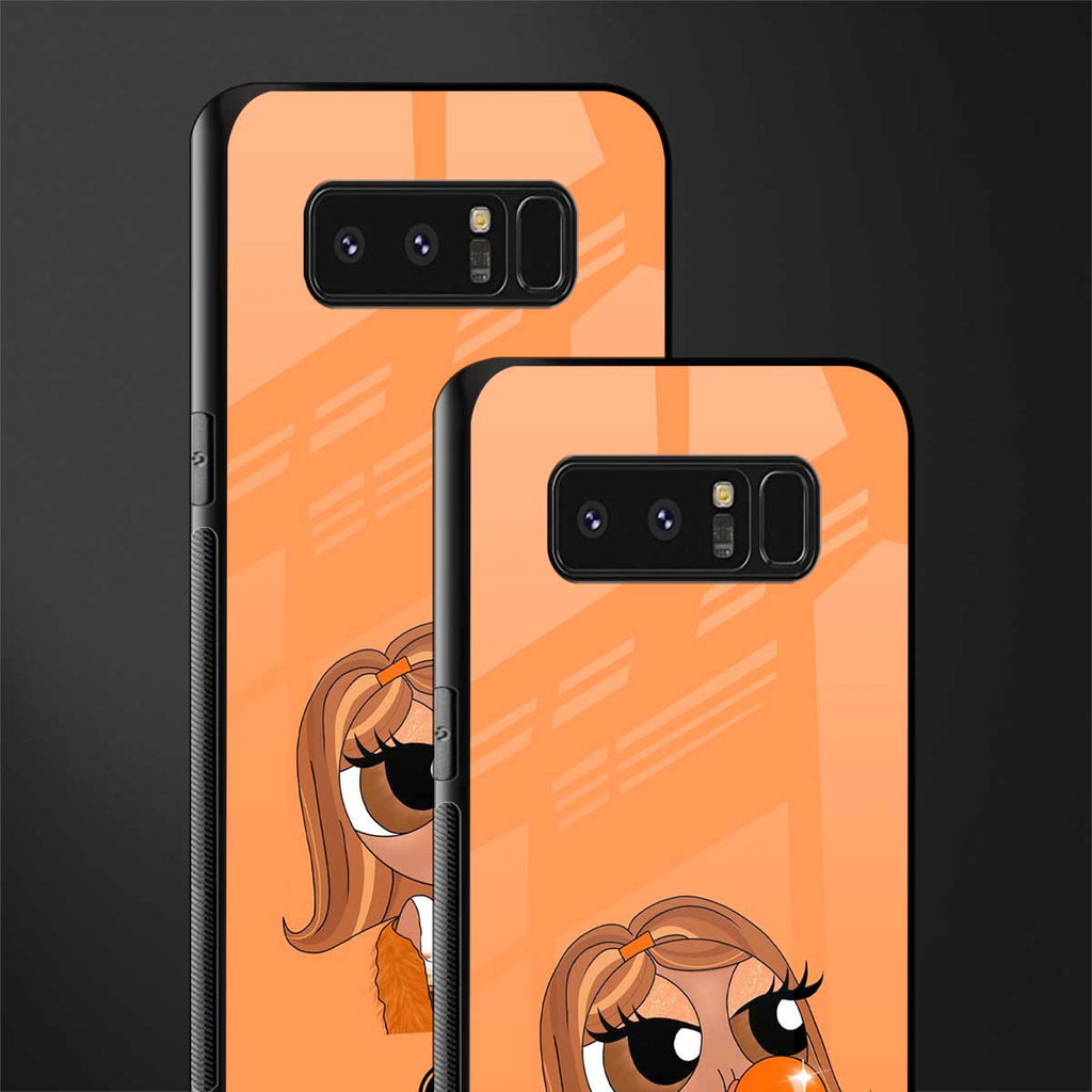 orange tote powerpuff girl glass case for samsung galaxy note 8 image-2
