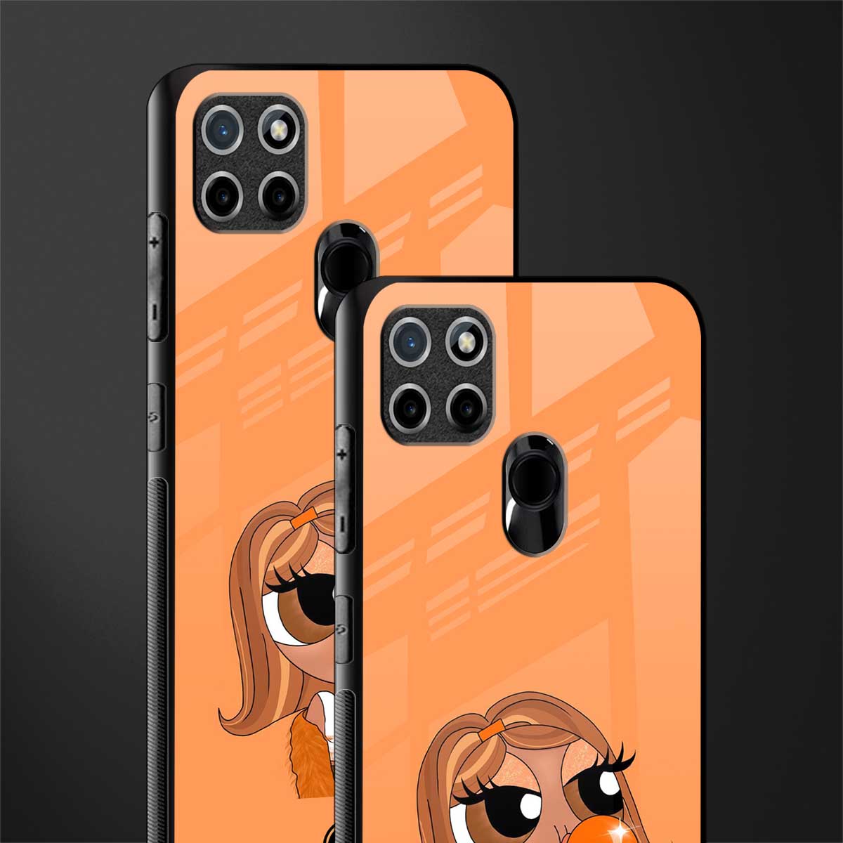 orange tote powerpuff girl glass case for realme c21 image-2