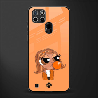 orange tote powerpuff girl glass case for realme c21 image