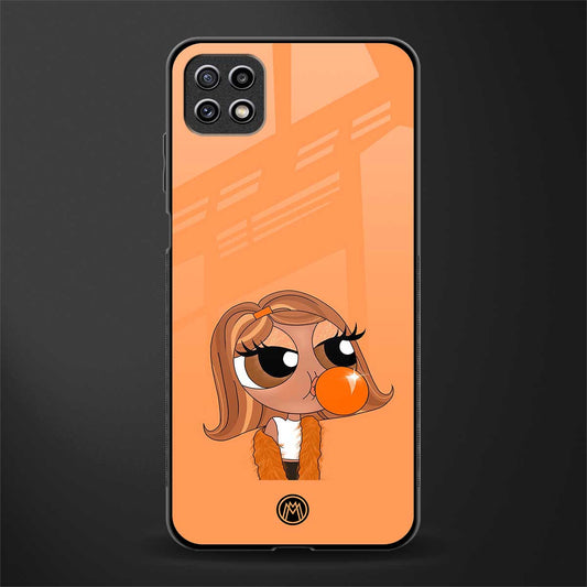 orange tote powerpuff girl glass case for samsung galaxy a22 5g image