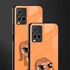 orange tote powerpuff girl glass case for vivo y21s image-2