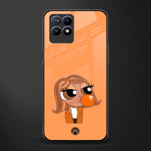 orange tote powerpuff girl glass case for realme 8i image