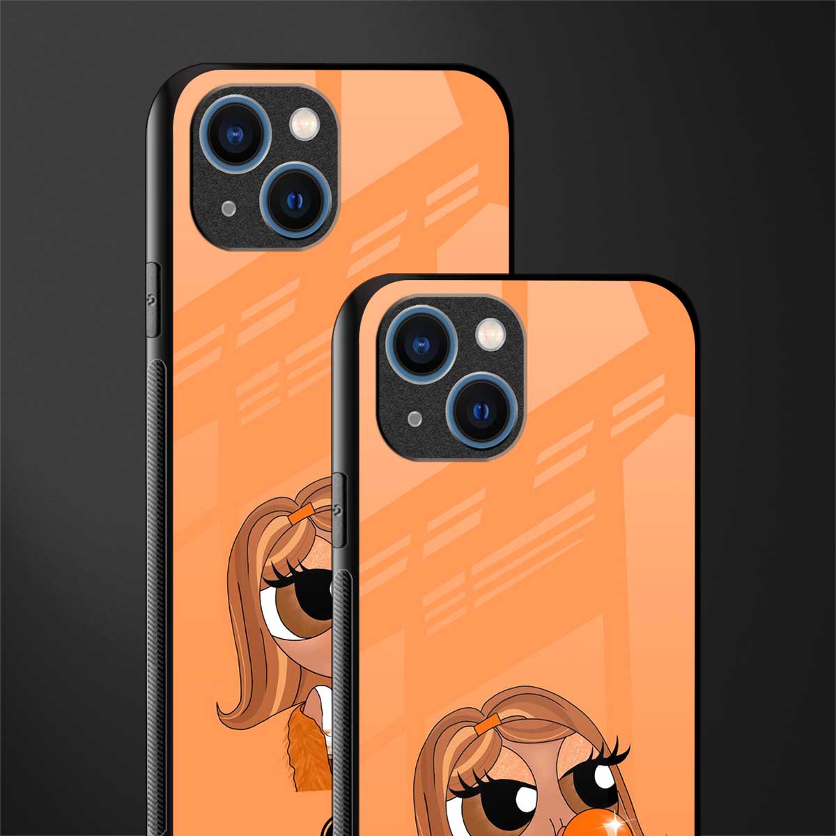 orange tote powerpuff girl glass case for iphone 13 image-2