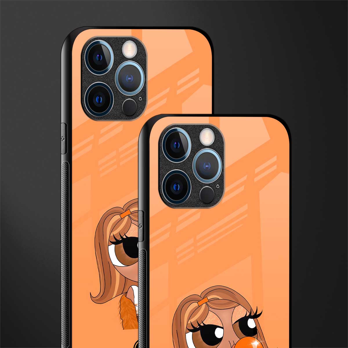 orange tote powerpuff girl glass case for iphone 12 pro image-2
