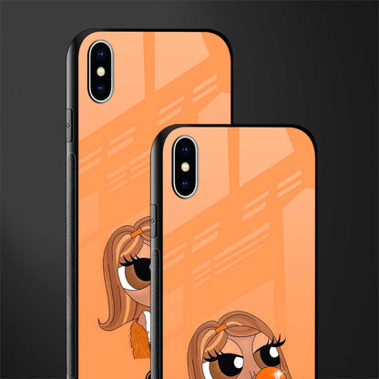 orange tote powerpuff girl glass case for iphone xs max image-2
