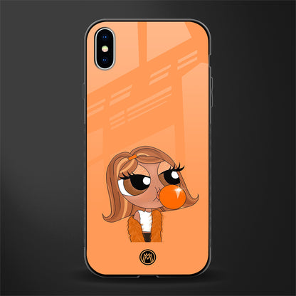 orange tote powerpuff girl glass case for iphone xs max image