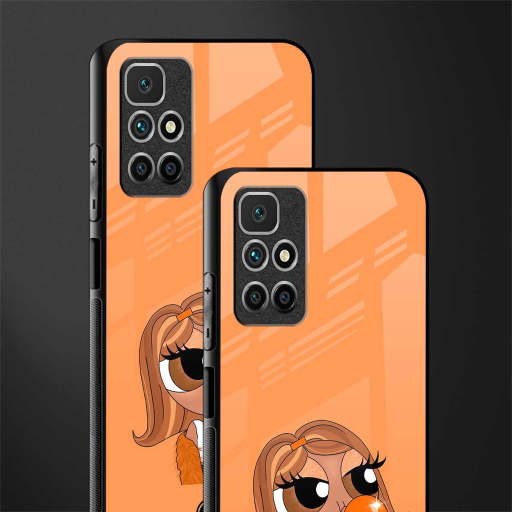 orange tote powerpuff girl glass case for redmi 10 prime image-2