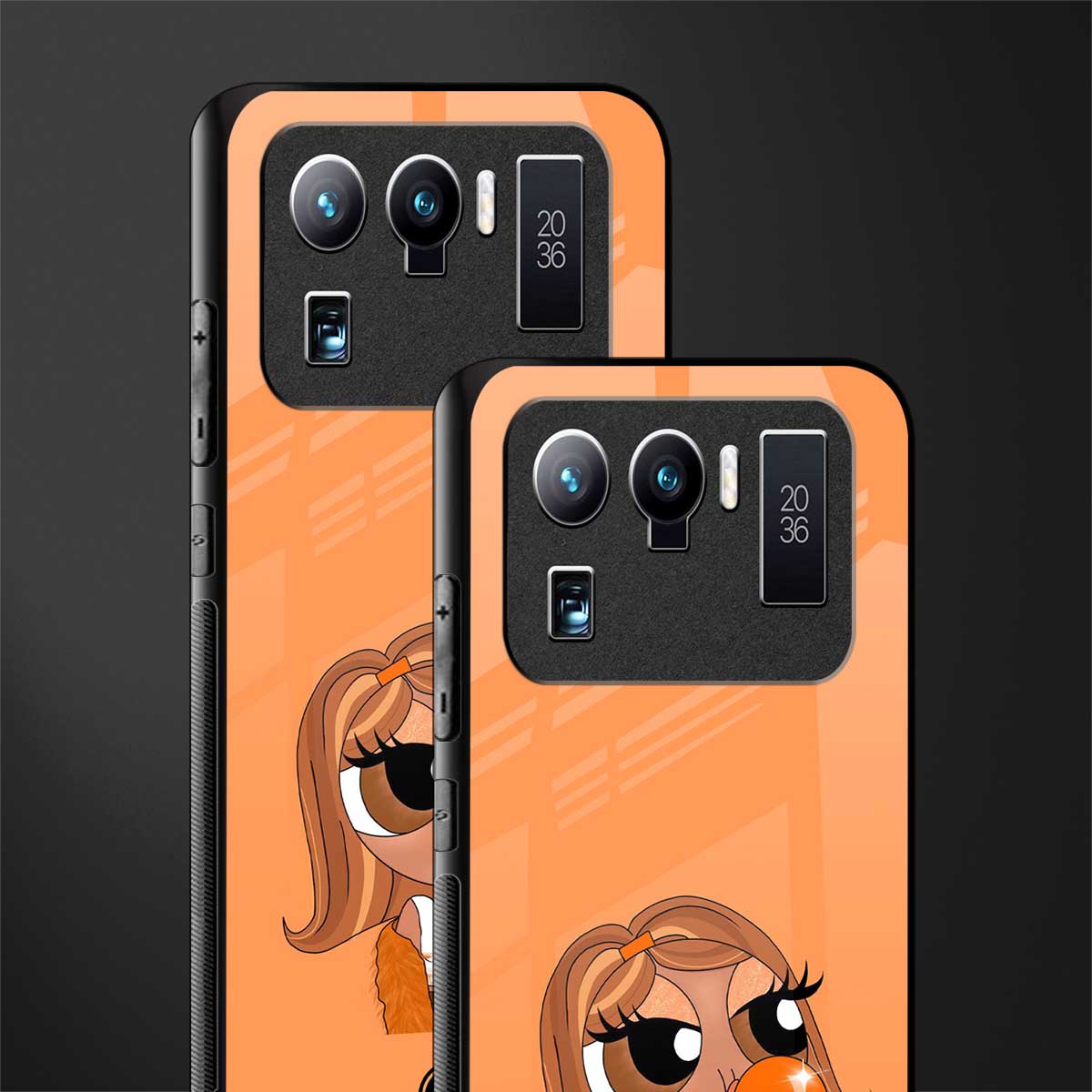 orange tote powerpuff girl glass case for mi 11 ultra 5g image-2