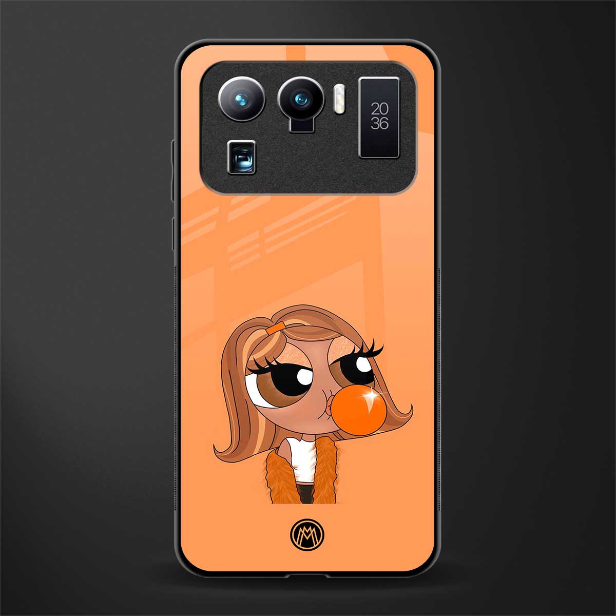 orange tote powerpuff girl glass case for mi 11 ultra 5g image