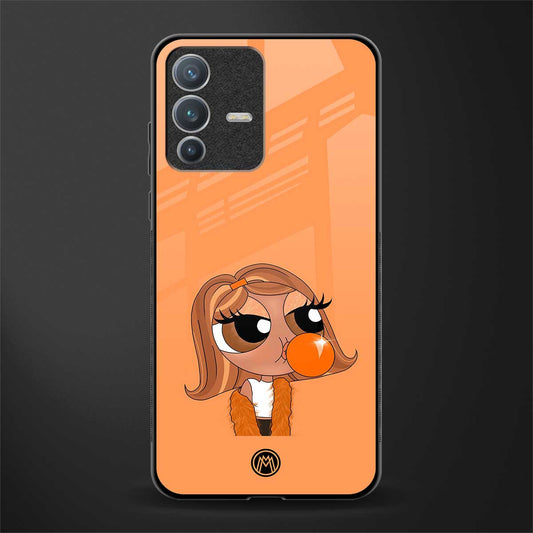orange tote powerpuff girl glass case for vivo v23 pro 5g image