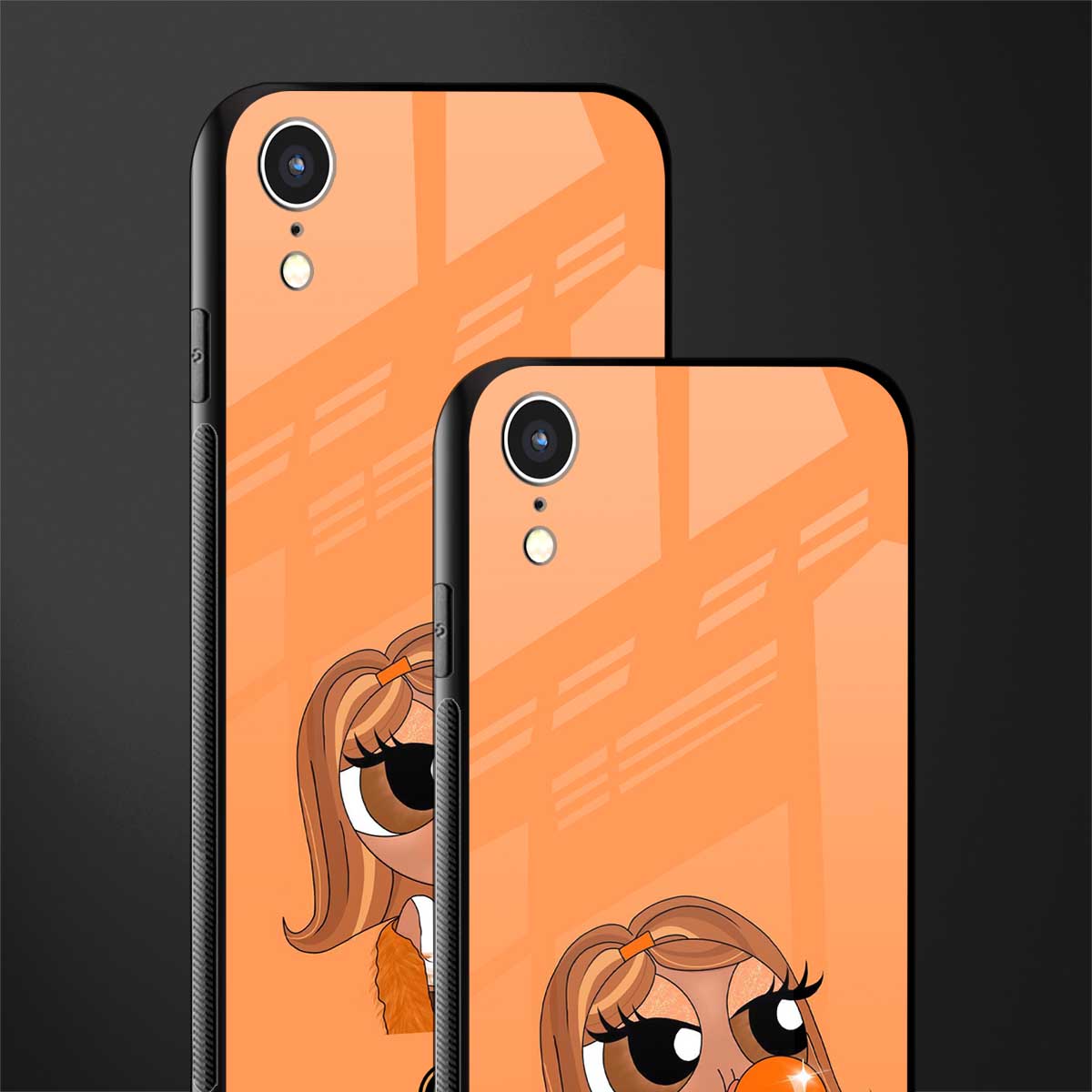 orange tote powerpuff girl glass case for iphone xr image-2