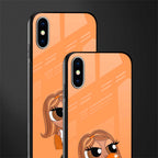 orange tote powerpuff girl glass case for iphone x image-2